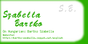 szabella bartko business card